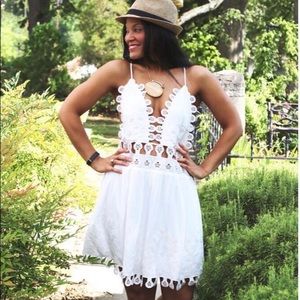 ✨SOLD✨Farrow Eyelet Spaghetti Strap Dress